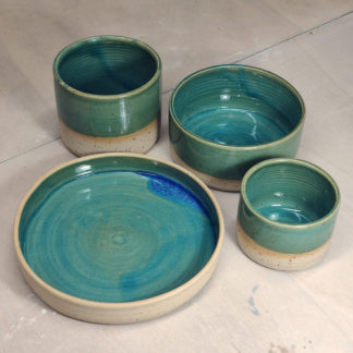 Set di piatto, ciotole e tazze VERDE