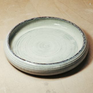 Suiban per Paesaggio realistico Moribana Shakei Shizen-hon-i Bianco Base Grigia