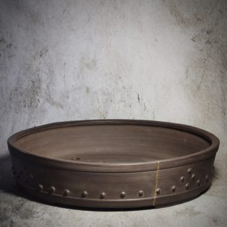 Vaso per Bonsai rotondo GRIGIO non smaltato a tamburo Ø39