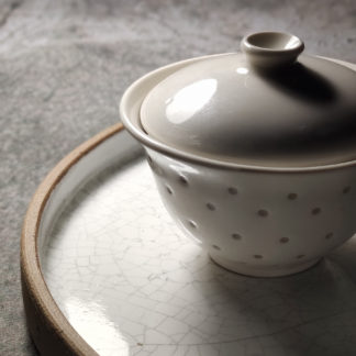 Tazza da tè Gaiwan in porcellana limoges "chicco di riso"