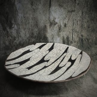 Piatto grande centrotavola ceramica RAKU