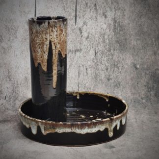 Coppia di vasi per Ikebana tenmoku