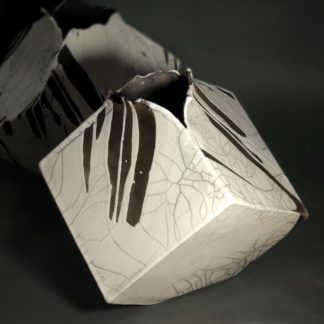 Vaso cubo RAKU 20cm