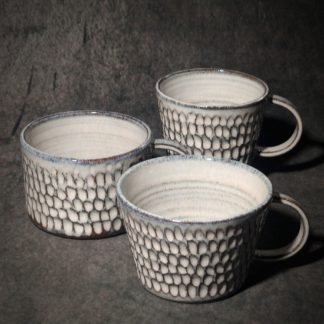 Tazze colazione texture bianco