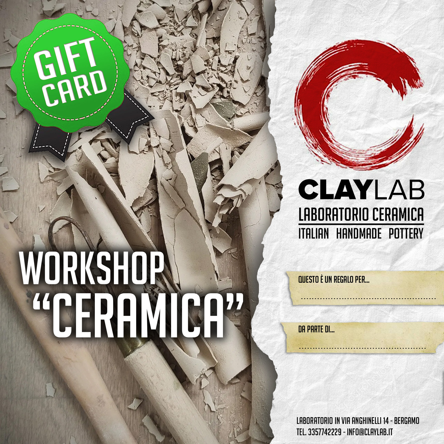 Gift card "Workshop ceramica"