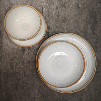 Piatto frutta Ø18cm - Crema/Bianco