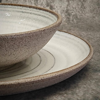 Piatto Fondo Ø18cm - Grigio/Bianco